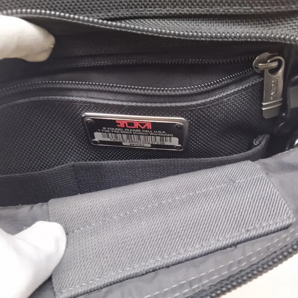 Tumi Two Way Black Nylon Expandable Organizer Business Briefcase Crossbody Bag